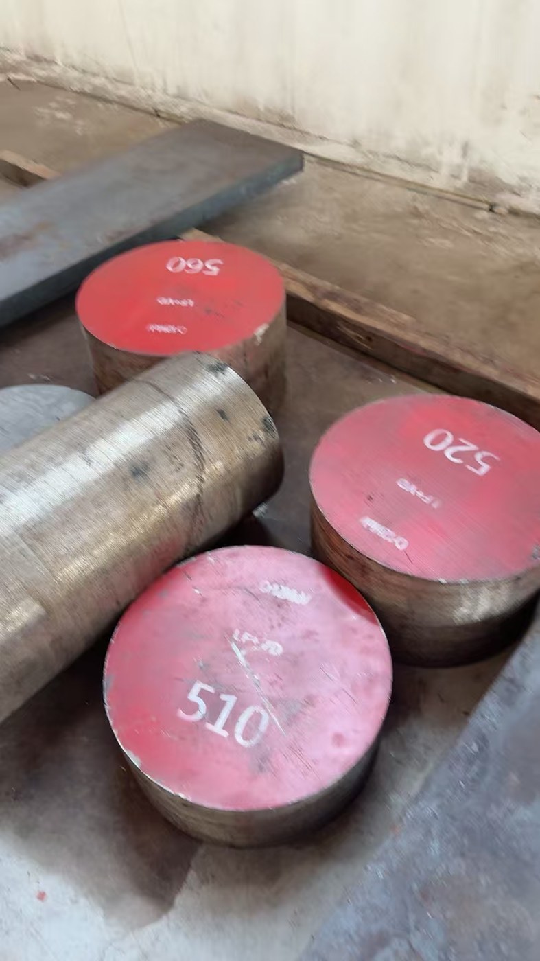 Processed steel blocks ready for supply